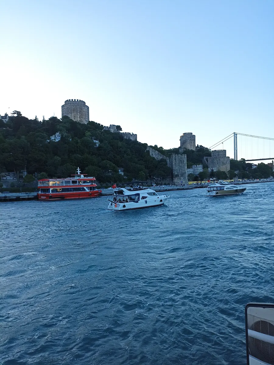 Rumeli Fortress seen from the water on a yalı cruise