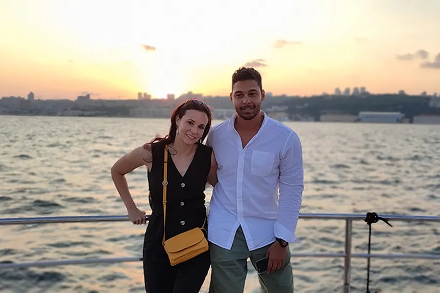 Turkish tea, coffee, fruit and snacks served on the sunset cruise