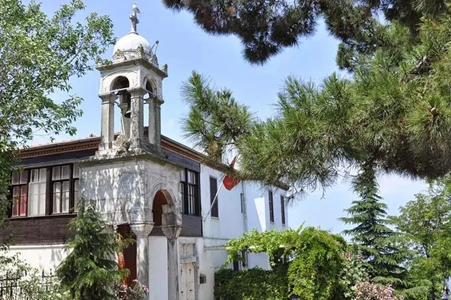 Historic church among the pines on the Princes' Islands