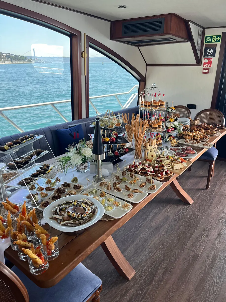 Dessert buffet served at a lunch cruise