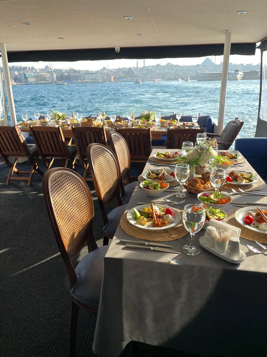 Lunch table with a Bosphorus view