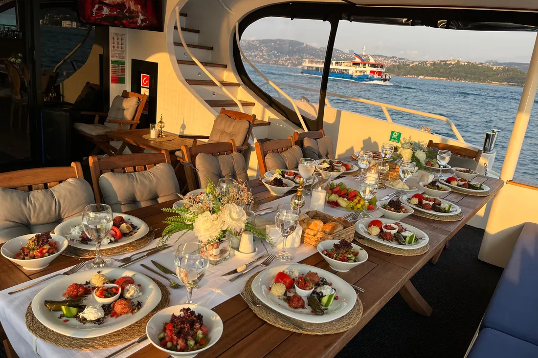 Company New Year party on a yacht