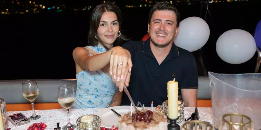 Romantic Marriage Proposal on Private Yacht