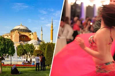 istanbul Sultanahmet Tour and Bosphorus Dinner Cruise with Turkish Night